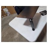 Laptop Stand, Adjustable Height Laptop Mount Computer Stand for up to 15.6" Laptops, Ergonomic Portable Laptop Riser for 2 Strengthened CPU Fans, for Lap Desk, TV Bed Tray, Sofa Couch, Black