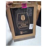 48 Pack Plastic Stemless Wine Glasses Disposable 12 Oz Clear Plastic Wine Cups Shatterproof Recyclable and BPA-Free