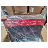 Neewer 2 Pieces Bi-color 660 LED Video Light and Stand Kit Includes:(2)3200-5600K CRI 96+ Dimmable Light with U Bracket and Barndoor and (2)75 inches Light Stand for Studio Photography, Video Shooting