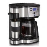 Hamilton Beach 2-Way Brewer 49980A, Single Serve Coffee Maker and Full 12 Cup Coffee Pot, Stainless Steel, Programmable