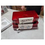 Nostalgia - HDR8RR Hot Dog Roller and Bun Warmer, 8 Hot Dog and 6 Bun Capacity - Retro Red