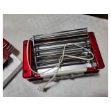 Nostalgia - HDR8RR Hot Dog Roller and Bun Warmer, 8 Hot Dog and 6 Bun Capacity - Retro Red