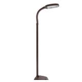 Lavish Home Full Spectrum Sunlight Task Floor Lamp with Adjustable Gooseneck, Dark Wood Grain