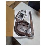 Lavish Home Full Spectrum Sunlight Task Floor Lamp with Adjustable Gooseneck, Dark Wood Grain