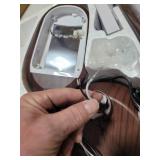 Lavish Home Full Spectrum Sunlight Task Floor Lamp with Adjustable Gooseneck, Dark Wood Grain