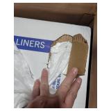 Genuine Joe GJO01535 Heavy Duty Low-Density Puncture Resistant Can Liner, 60 gallon Capacity, 56" Length x 39" Width x 1.50 mil Thickness, White (Box of 50)