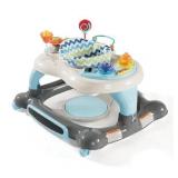 Storkcraft 3-in-1 Activity Center Walker and Rocker with Jumping Board and Feeding Tray Blue/Gray
