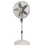 Lasko 1885 18" Cyclone Pedestal Fan with Remote Control, 18 inches White