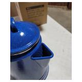 Grip Blue Enamel Coffee Percolator for Camping 36 cup