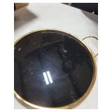 15" Serving Tray Gold/Glass