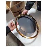 15" Serving Tray Gold/Glass