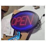 LED Open Sign for Business - 23 x 14 inch (Bigger Size) LED Shop Light - Neon Sign - Dual Modes for Flashing & Stead Light for Business Storefront, Walls, Office, Window, Shop Light, Bar