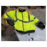 Ergodyne GloWear 8379 Type R Class 3 Fleece Lined Bomber Jacket, Lime, XL