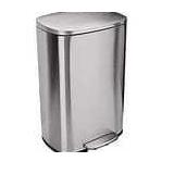 Rectangle Soft Close Trash Can Satin Nickel