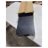 AMADA HOMEFURNISHING Floating Shelves Black, 24 Inch Large Wall Shelf for Living Room, Bedroom, Bathroom, Kitchen Storage and Decor, Set of 2-AMFS05