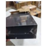 AMADA HOMEFURNISHING Floating Shelves Black, 24 Inch Large Wall Shelf for Living Room, Bedroom, Bathroom, Kitchen Storage and Decor, Set of 2-AMFS05