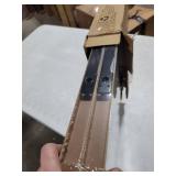 AMADA HOMEFURNISHING Floating Shelves Black, 24 Inch Large Wall Shelf for Living Room, Bedroom, Bathroom, Kitchen Storage and Decor, Set of 2-AMFS05