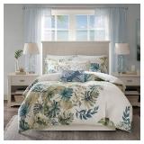 Harbor House Lorelei 5-Pc. Palm Print King Duvet Set Bedding