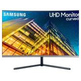 Samsung - 31.5" LCD Curved 4K UHD Monitor (HDMI) - Dark Blue Gray