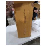 Amazon Basics Solid Wood Saddle-Seat Kitchen Counter-Height Stool - Set of 2, 24-Inch Height, White