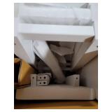 Amazon Basics Solid Wood Saddle-Seat Kitchen Counter-Height Stool - Set of 2, 24-Inch Height, White