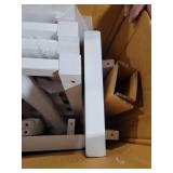 Amazon Basics Solid Wood Saddle-Seat Kitchen Counter-Height Stool - Set of 2, 24-Inch Height, White