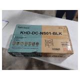 VECELO Modern Versatile Nightstands X-Design Side End Table Night Stand Storage Shelf with Bin Drawer for Living Room Bedroom, Black