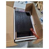 VECELO Modern Versatile Nightstands X-Design Side End Table Night Stand Storage Shelf with Bin Drawer for Living Room Bedroom, Black