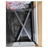 VECELO Modern Versatile Nightstands X-Design Side End Table Night Stand Storage Shelf with Bin Drawer for Living Room Bedroom, Black