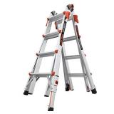 Little Giant Ladders, Velocity with Wheels, M17, 17 Ft, Multi-Position Ladder, Ratchet leg levelers, Aluminum, Type 1A, 300 lbs weight rating, (15417-801)
