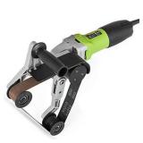 Mophorn Pipe Tube Polisher Sander 7"/180 mm Max Pipe Diameter,Sander Polisher Grinder 110V 800W,Professional Belt Sander Grinding Machine 6 Speeds Adjustable,for Burnishing Finishing Stainless Steel