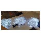 Christmas Lights Outdoor Decorations 400 LED 33ft 8 Modes Curtain Fairy String Light with 75 Drops, Clear Wire LED String Light Indoor Decor for Wedding Party Holiday Christmas Decorations Pure White