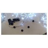 Christmas Lights Outdoor Decorations 400 LED 33ft 8 Modes Curtain Fairy String Light with 75 Drops, Clear Wire LED String Light Indoor Decor for Wedding Party Holiday Christmas Decorations Pure White