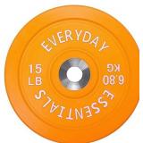 Everyday Essentials Color Coded Olympic Bumper Plate Weight Plate W Steel Hub