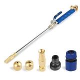 Hydro Jet High Pressure Power Washer, Pressure Washer Gun with Garden Hose End, Glass Window Cleaning Sprayer Extendable Garden Car Water Washing, Hydrojet Washer Nozzle (Adjustable Type + Fan Type)