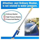 Hydro Jet High Pressure Power Washer, Pressure Washer Gun with Garden Hose End, Glass Window Cleaning Sprayer Extendable Garden Car Water Washing, Hydrojet Washer Nozzle (Adjustable Type + Fan Type)