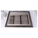 Mcs 18x24 Inch Sloped Mirror With Dental Molding Detail, 23.5x29.5 Inch Overall