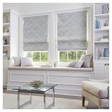 Curtainworks Damask Window Shade, 31" W x 64" L, Silver