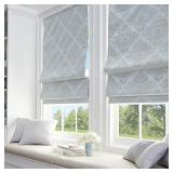 Curtainworks Damask Window Shade, 31" W x 64" L, Silver