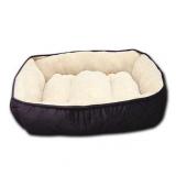 HappyCare Textiles Embossed Rectangle large Dog and Pet Bed, Burn out Purple, 34 x 24 inches