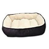 HappyCare Textiles Embossed Rectangle large Dog and Pet Bed, Burn out Purple, 34 x 24 inches