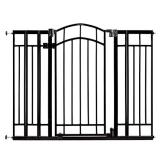 Summer Multi-Use Decorative Extra Tall Walk-Thru Baby Gate, Fits Openings 28.5" to 48" Wide, Black Metal, for Doorways and Stairways, 36" Tall Baby and Pet Gate, Black, One Size