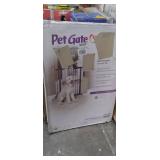 MidWest 39" High Walk-thru Steel Pet Gate, 29" - 38" Wide in Textured Graphite