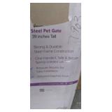 MidWest 39" High Walk-thru Steel Pet Gate, 29" - 38" Wide in Textured Graphite