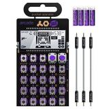 Teenage Engineering PO-20 Pocket Operator Arcade Synthesizer Bundle with Blucoil 3-Pack of 7" Audio Aux Cables, and 4 AAA Batteries