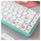 XDA Profile Keycaps PBT 140 Keys Dye Sublimation ANSI Layout Customized Rainbow Theme Keycaps Small Full Kit for Cherry MX Gateron Kailh Switches Mechanical Keyboard (Rainbow)