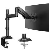 ErGear Single Monitor Desk Mount Stand, Adjustable Gas Spring Monitor Arm Mount, Swivel VESA Bracket with C Clamp, Grommet Mounting for Most 22-32 Inch Flat Curved Monitors, Hold up to 26.5lbs