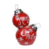 Alpine Corporation Christmas Ball Ornament with Color Changing LED Light, Indoor Festive Holiday DÃ©cor for Home, Red