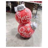 Alpine Corporation Christmas Ball Ornament with Color Changing LED Light, Indoor Festive Holiday DÃ©cor for Home, Red