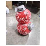 Alpine Corporation Christmas Ball Ornament with Color Changing LED Light, Indoor Festive Holiday DÃ©cor for Home, Red